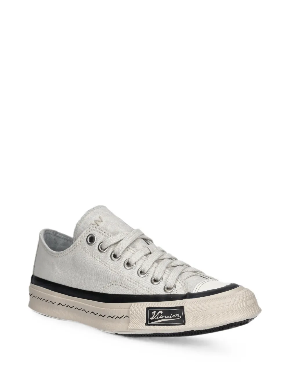 visvim contrast-trim low-top sneakers Grijs