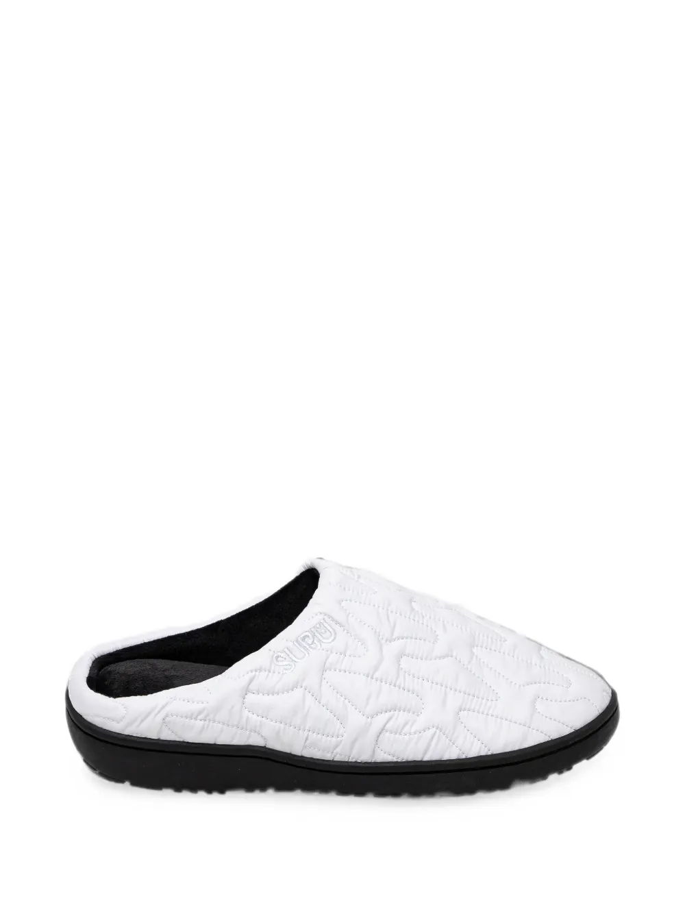 Subu Quilted Logo-embroidered Mules In White