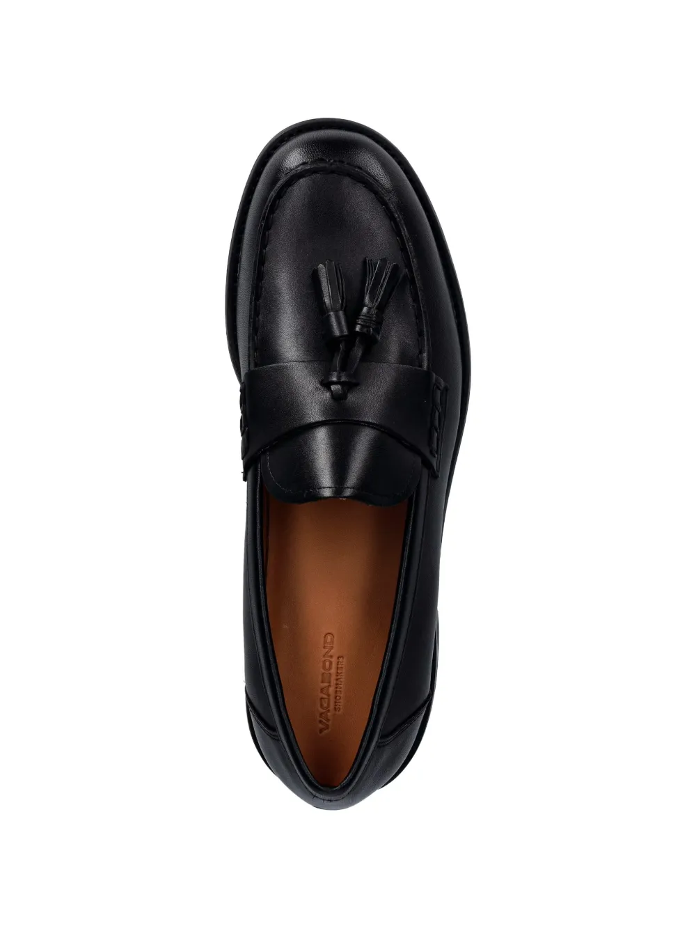 VAGABOND Linn tassel-detail leather loafers Zwart