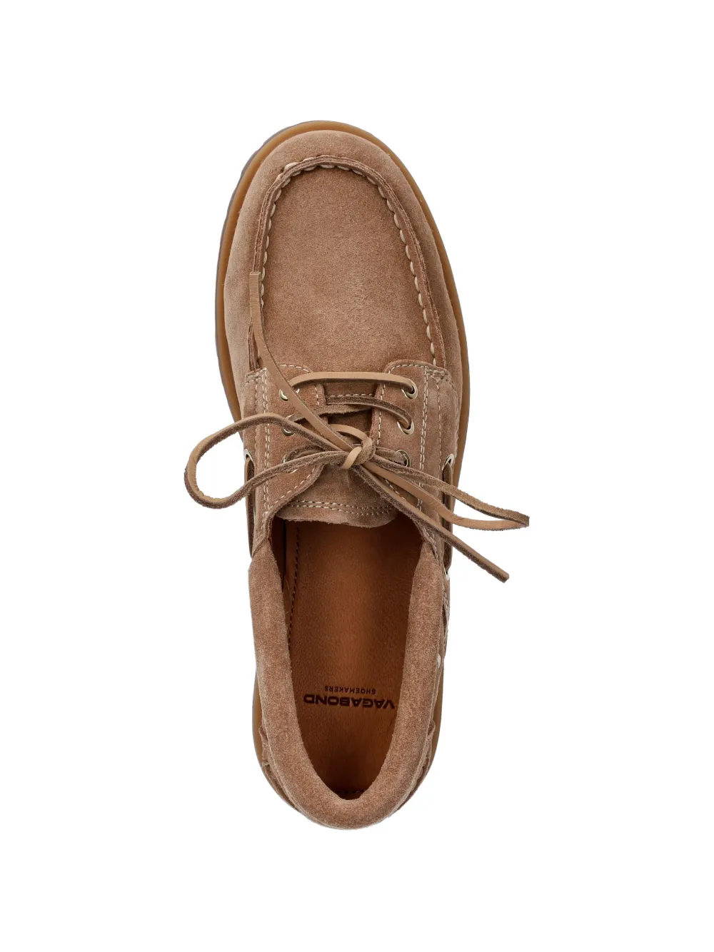 VAGABOND Joslyn lace-up lug-sole loafers Beige