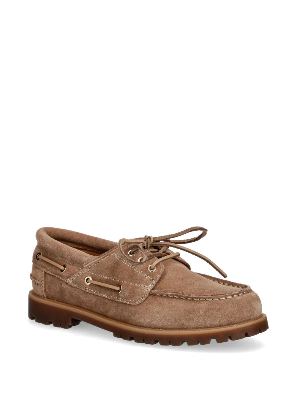 VAGABOND Joslyn lace-up lug-sole loafers Beige