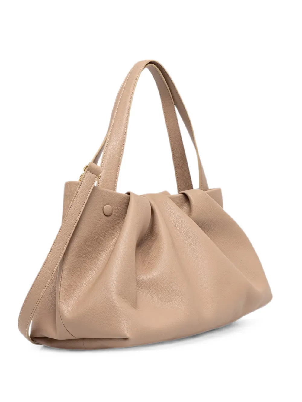 Themoirè Athena Bottalato Corn ruched pebbled tote bag - Toni neutri