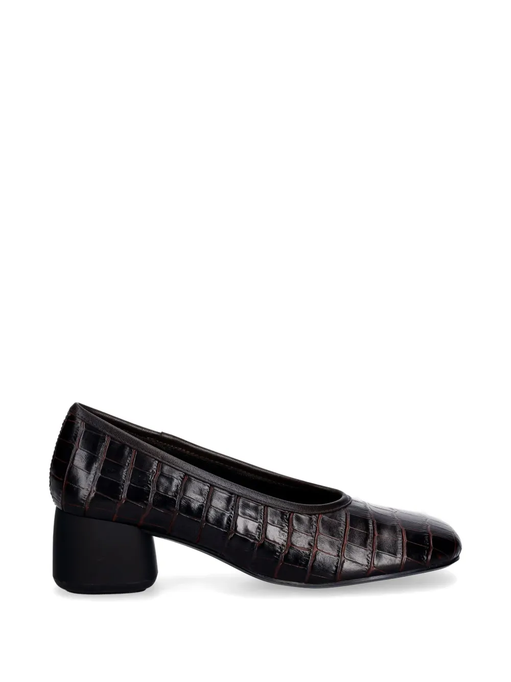 VAGABOND Livia croc-effect block-heel pumps Bruin