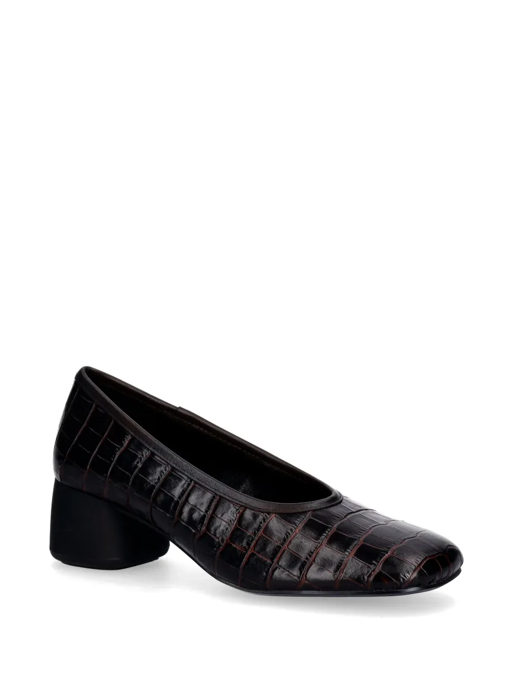 VAGABOND Livia croc-effect block-heel pumps Bruin