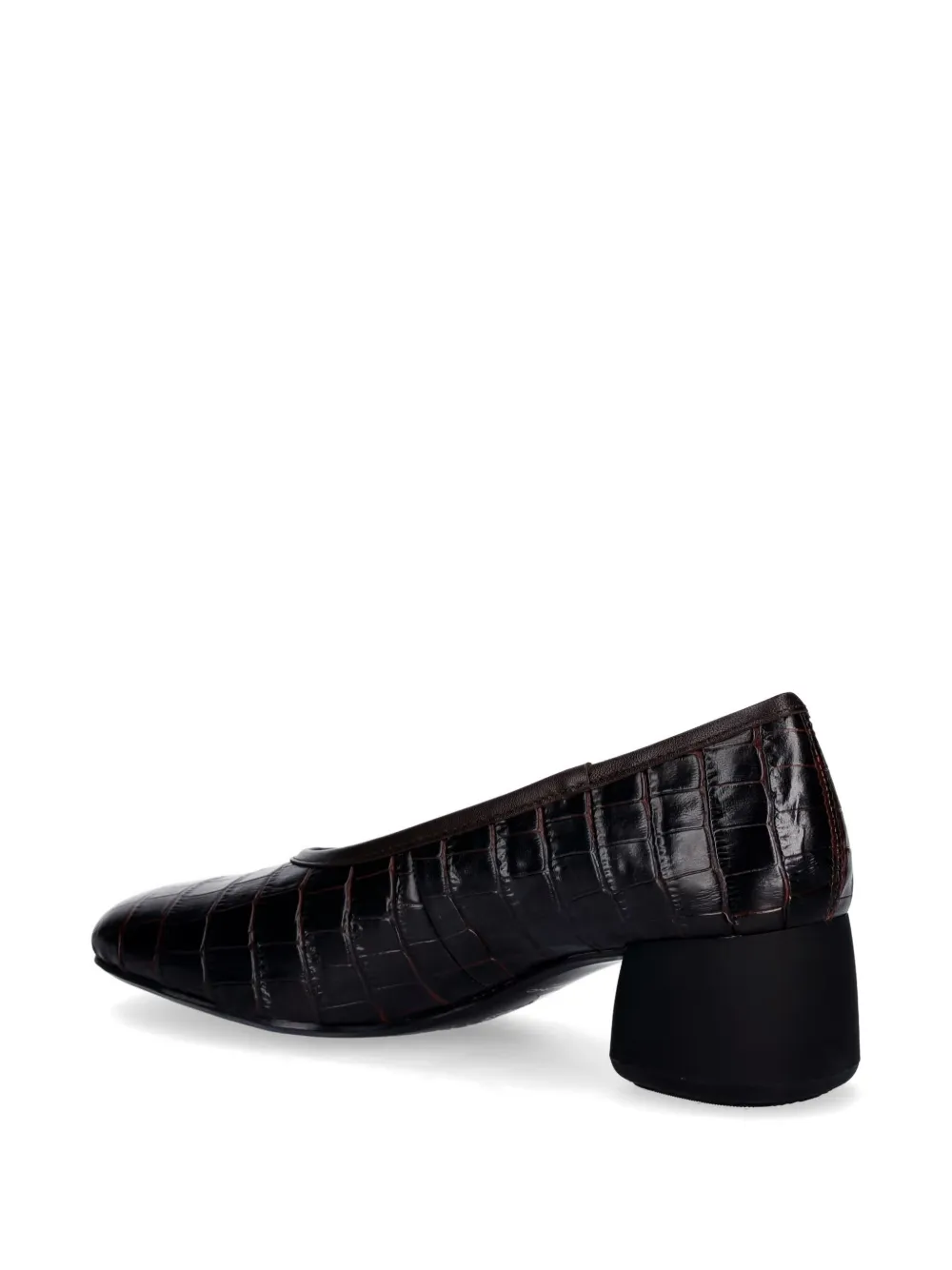 VAGABOND Livia croc-effect block-heel pumps Bruin