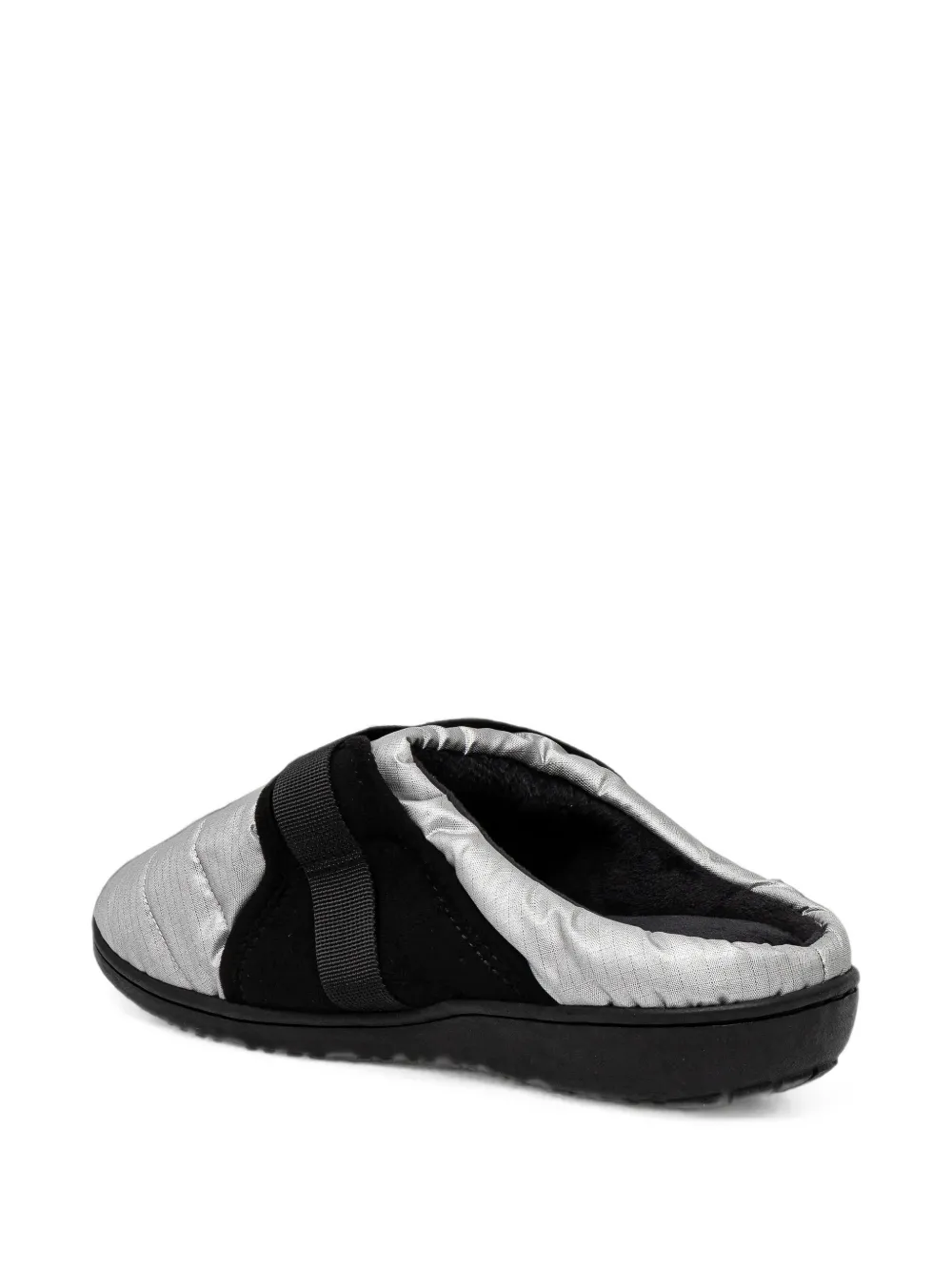 Subu Belt Quilted Touch-strap Slippers In Black