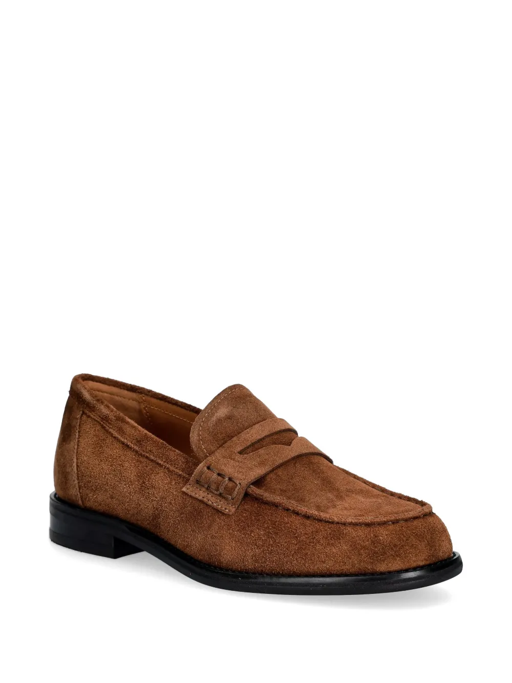 VAGABOND Linn suede penny loafers Bruin