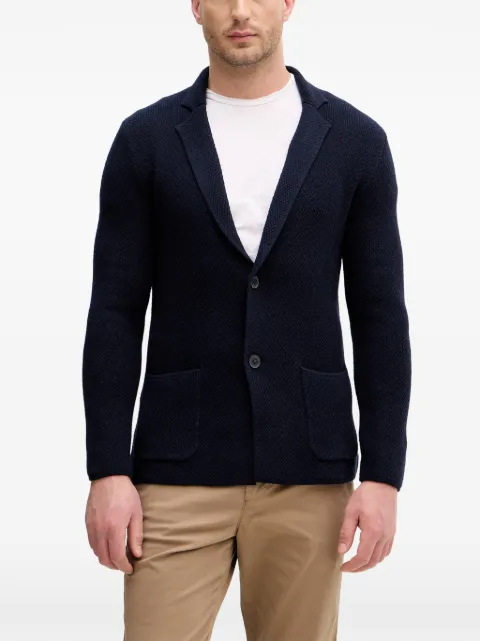 Benetton knitted notch-lapel blazer