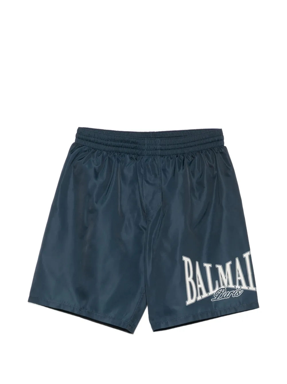 Balmain logo-print swim shorts - Blu