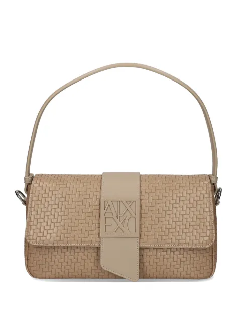 Armani Exchange tote med vævet panel