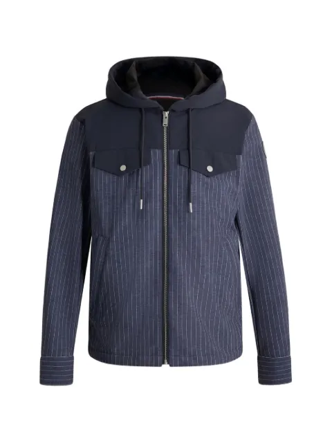 Fusalp Rocelan pinstriped hooded bomber jacket