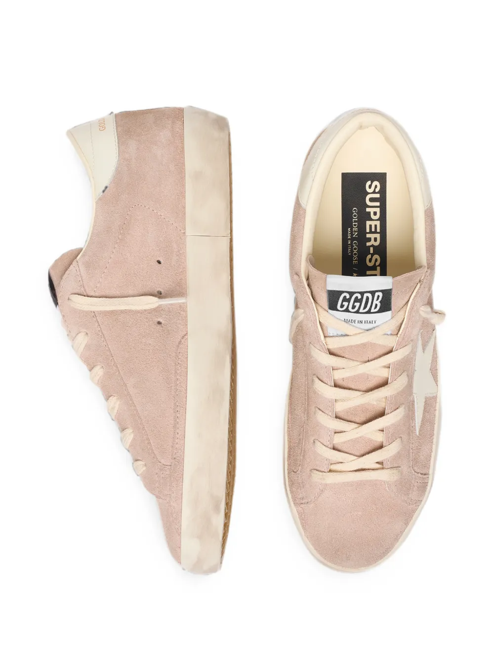 Golden Goose Super-Star suède sneakers met ster Roze