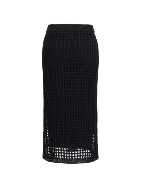 Max Mara open-knit cotton skirt