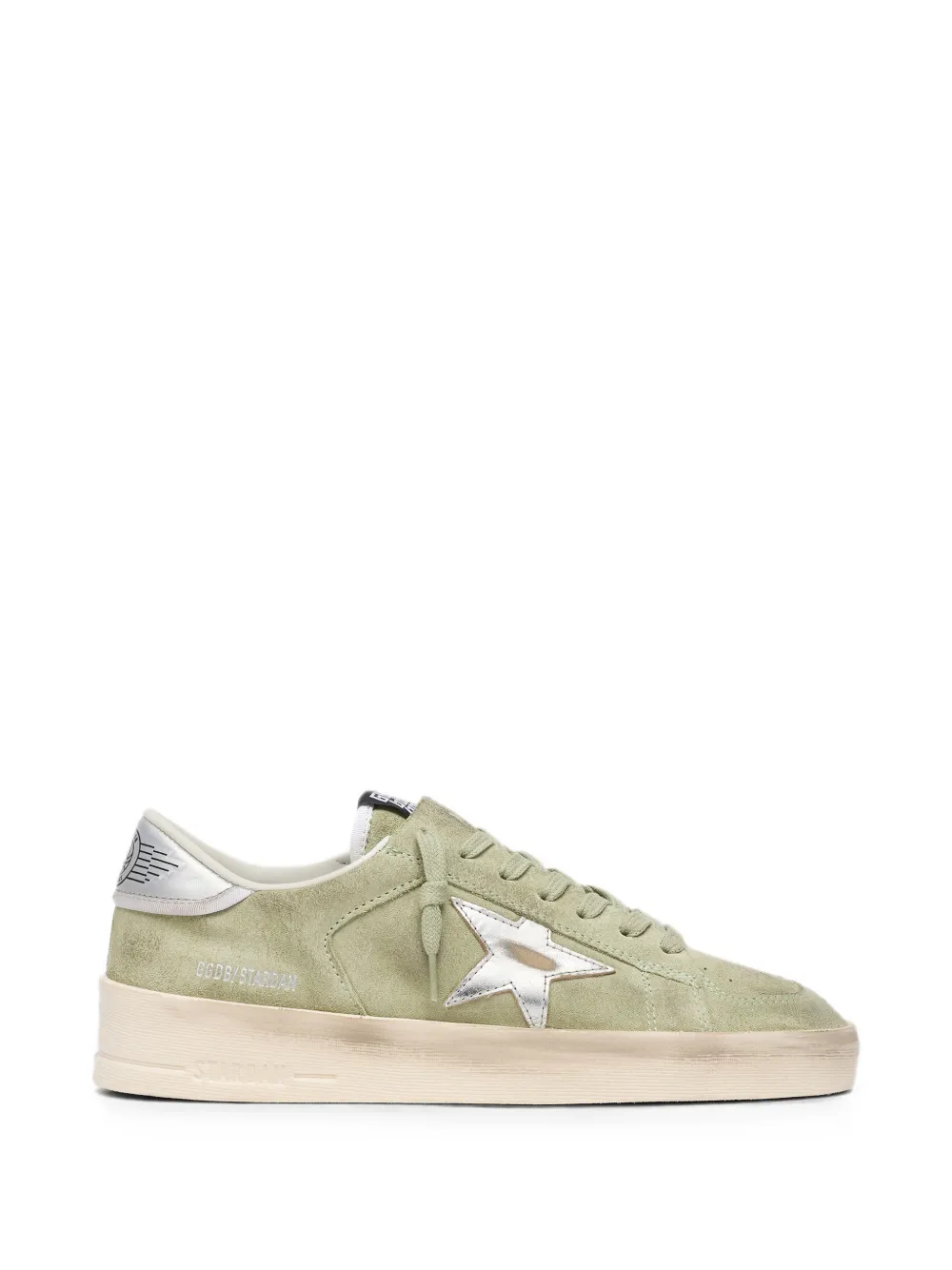 Golden Goose Stardan suede upper suede and star laminated leather heel sneakers Groen