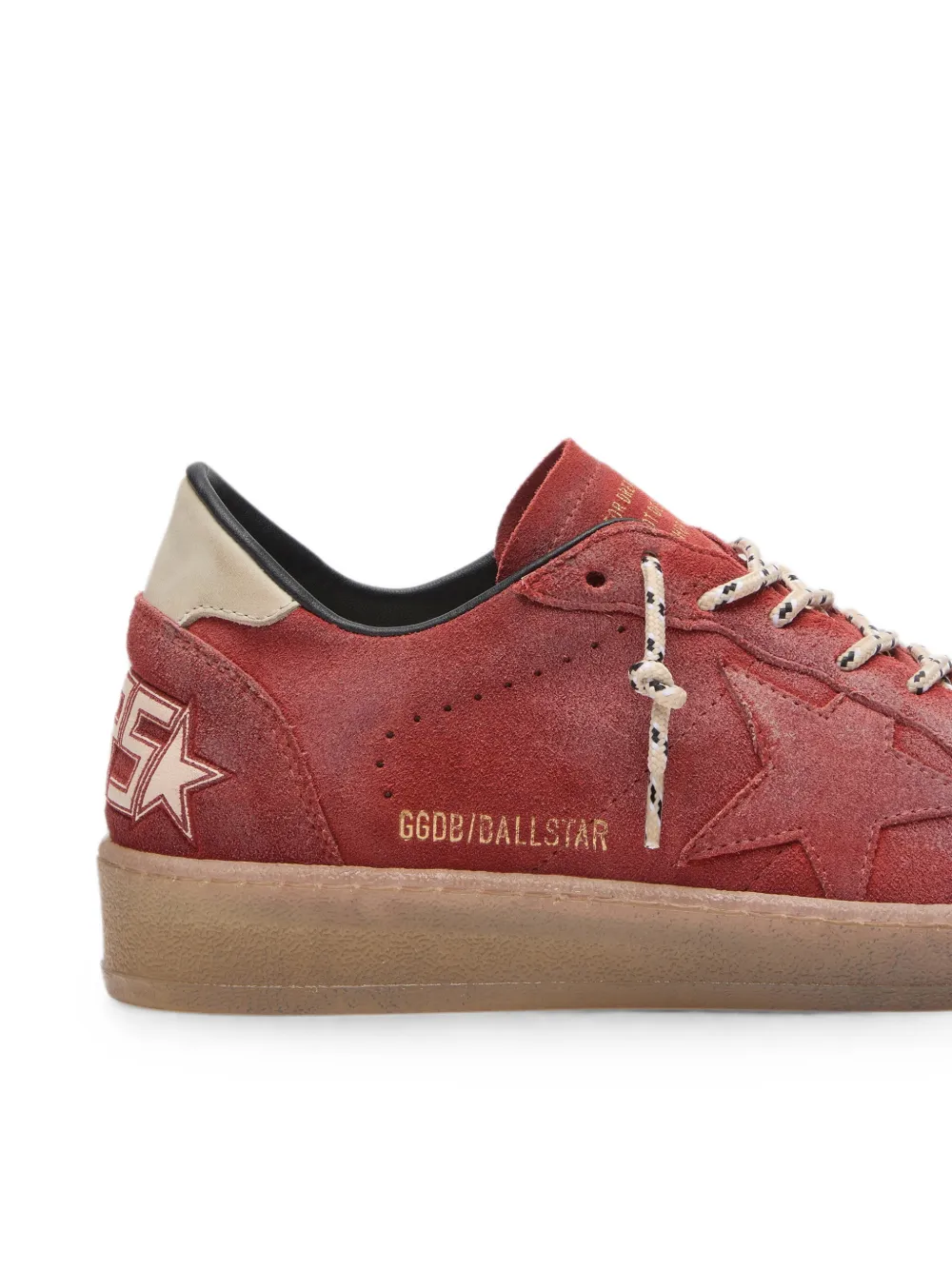 Golden Goose Ball Star in rust-red suede with tone-on-tone star sneakers Rood