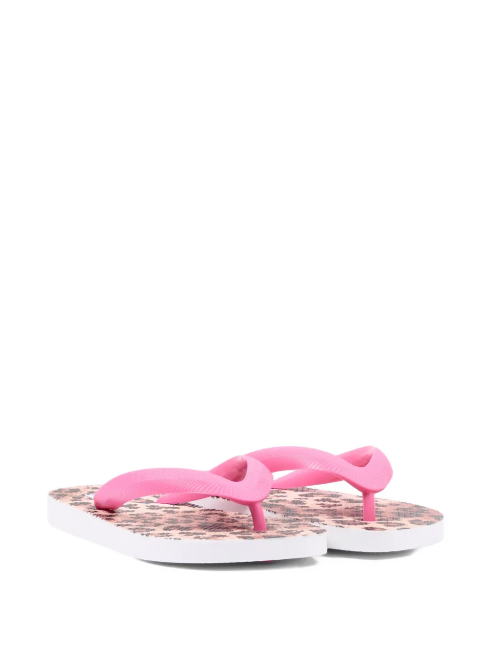 MC2 Saint Barth Kids leopard print flip flops - Braun