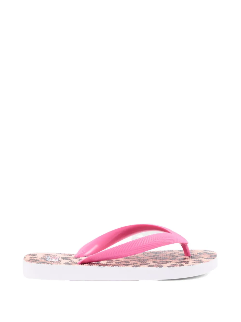 MC2 Saint Barth Kids Teenslippers met logoprint Bruin