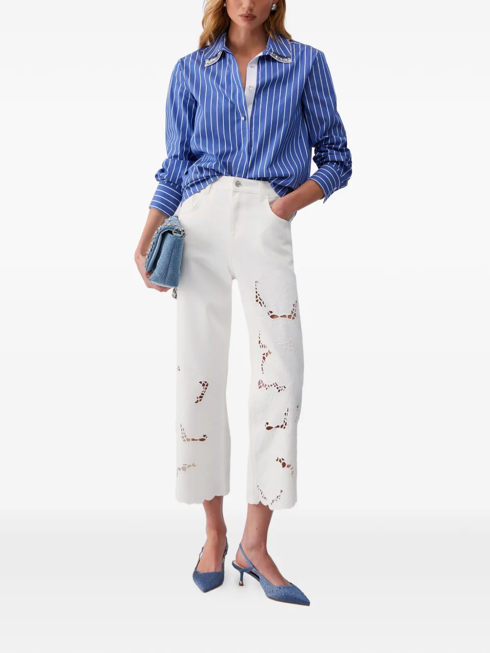  Liu Jo Camisa A Rayas - Azul 