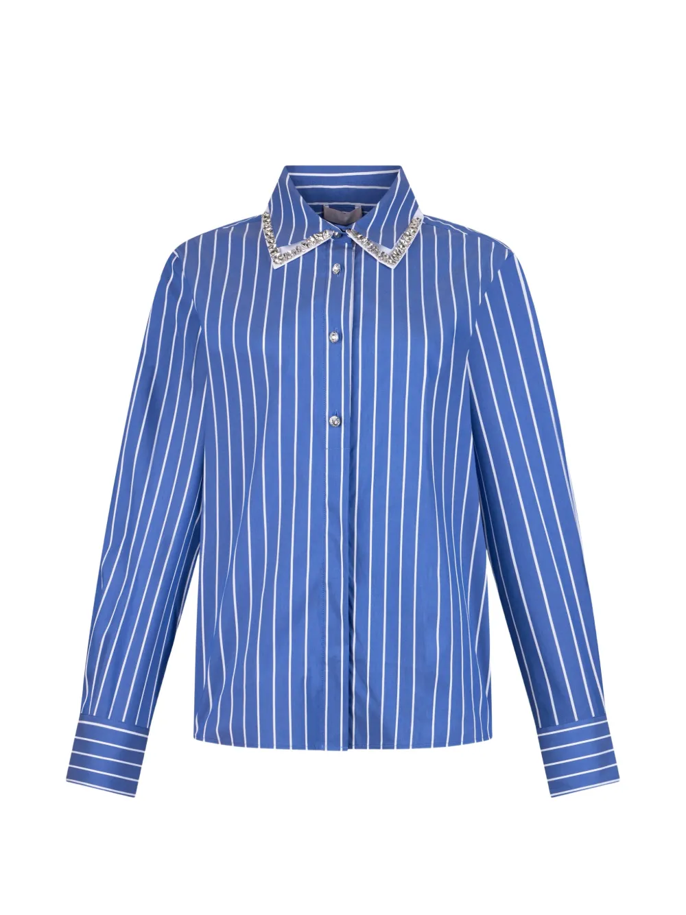 LIU JO striped jewelled shirt - Blau
