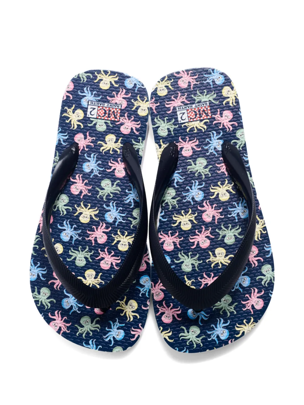 MC2 Saint Barth Kids Teenslippers met octopusprint Blauw
