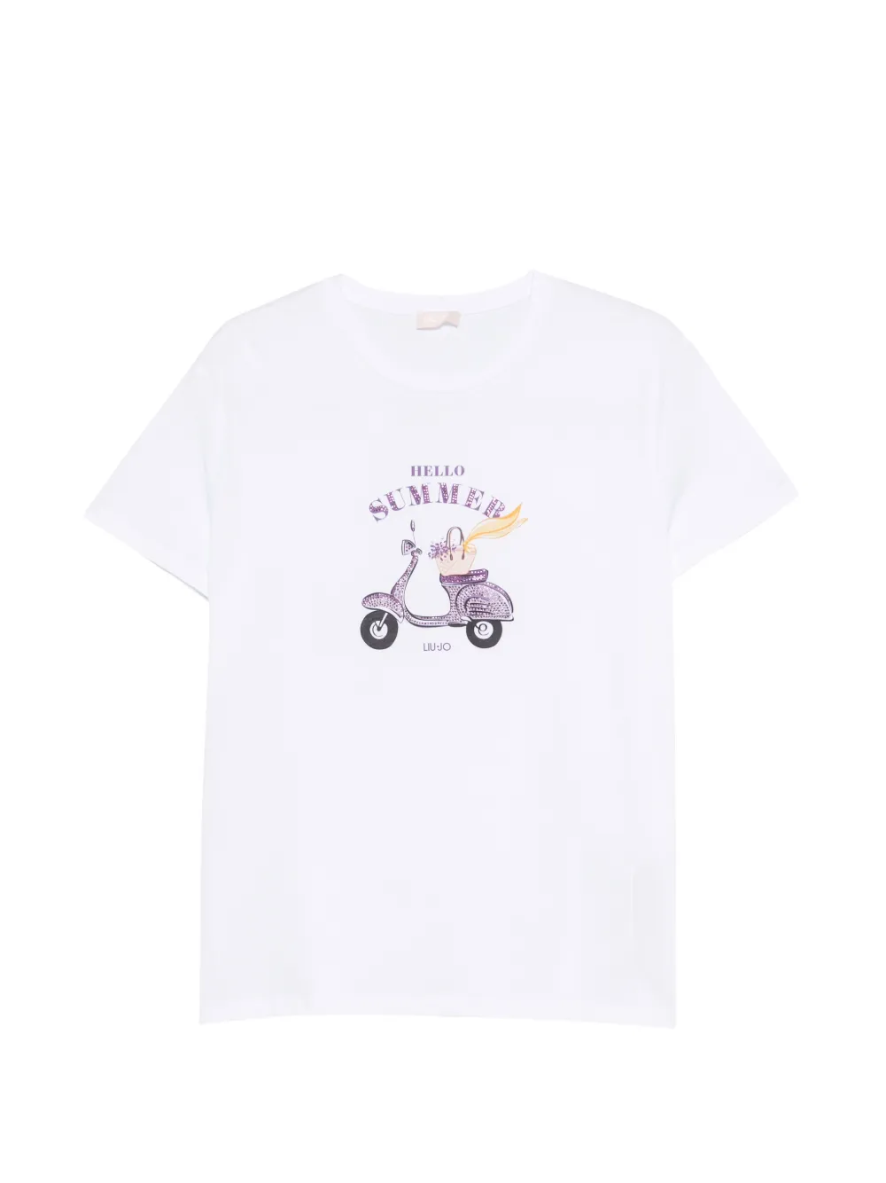 LIU JO print-detail T-shirt - Bianco
