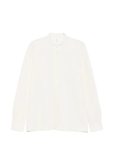 Brunello Cucinelli band-collar long-sleeve shirt