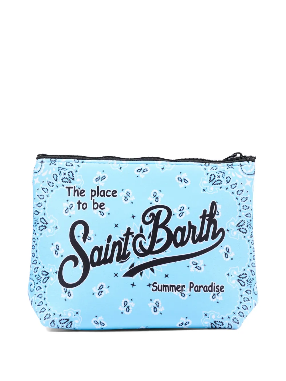  Mc2 Saint Barth Cartera Aline Con Estampado De Bandana - Azul 