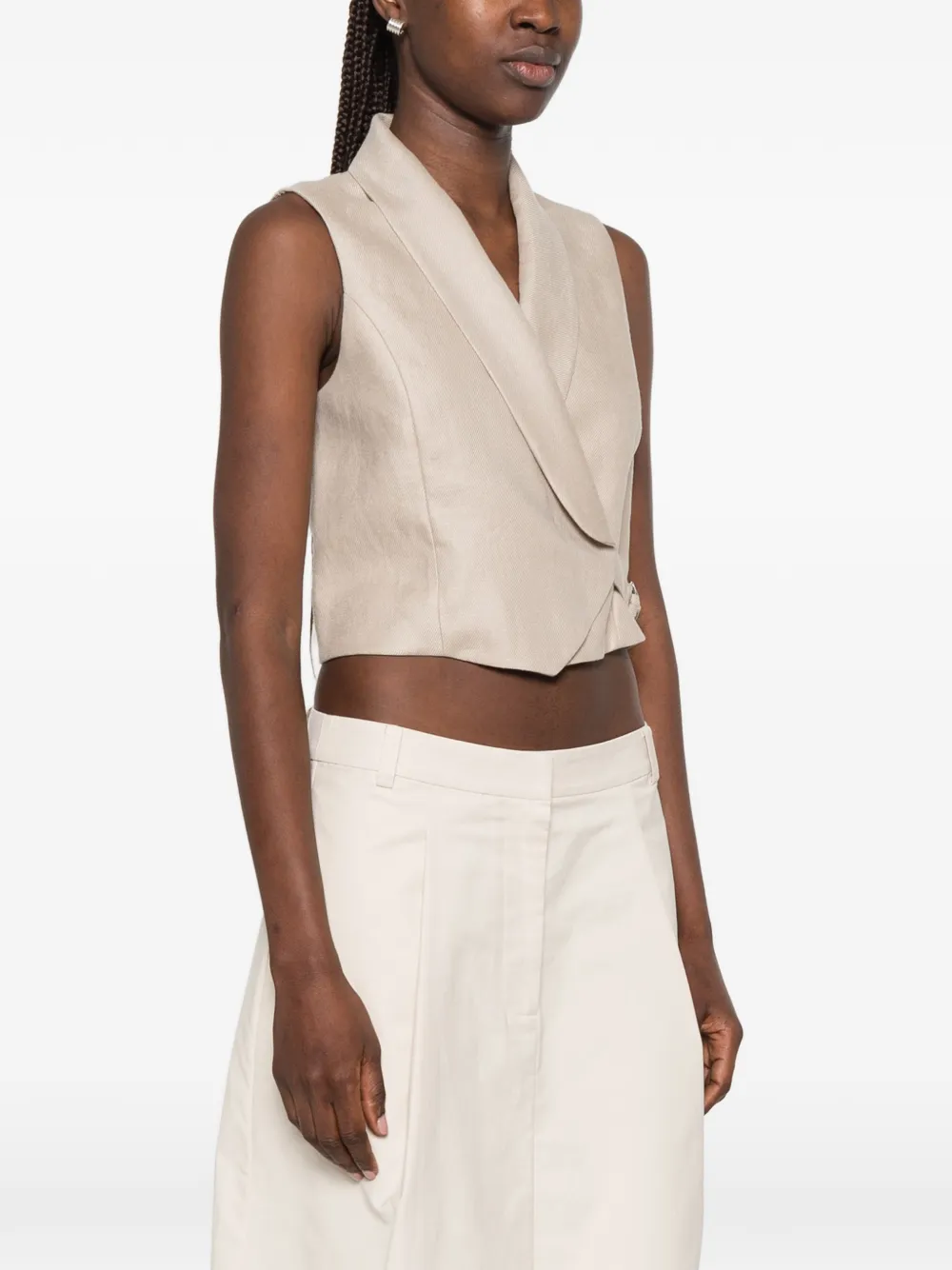 Brunello Cucinelli Gilet met gespsluiting Beige
