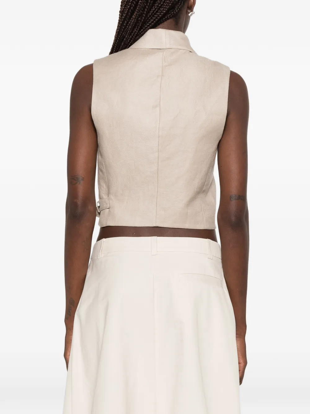 Brunello Cucinelli Gilet met gespsluiting Beige