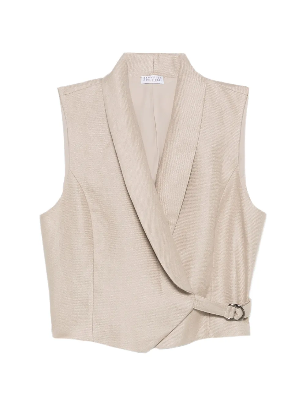 Brunello Cucinelli buckle-fastening waistcoat - Nude