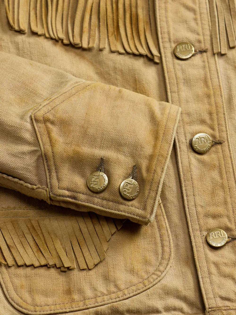 Ralph Lauren RRL Jack met franje Beige