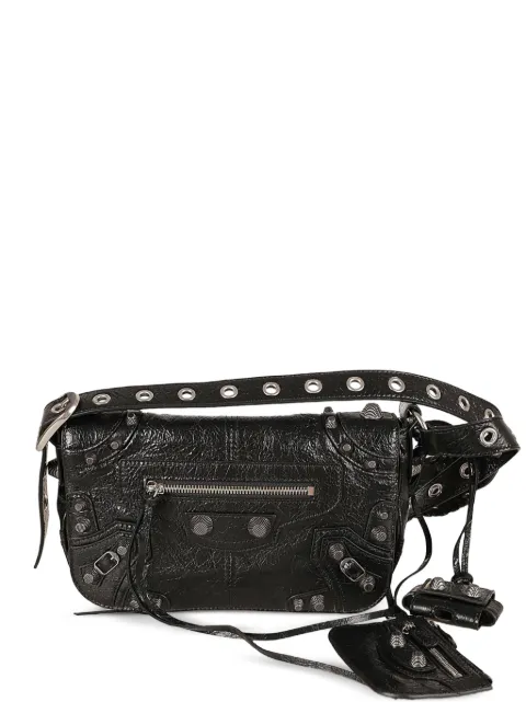 Balenciaga Arena textured-leather shoulder bag