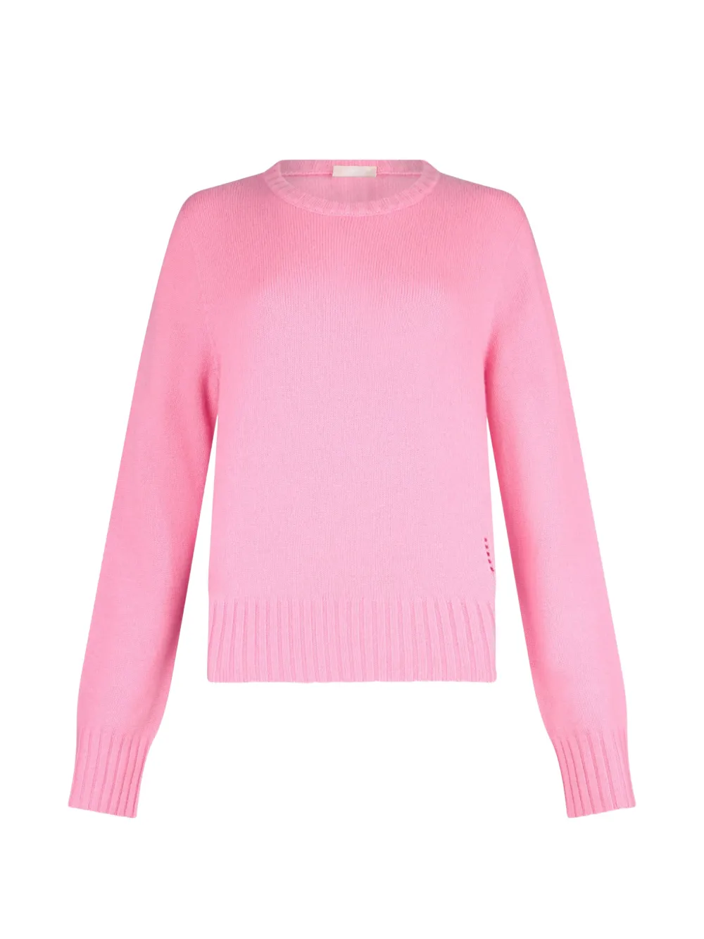LIU JO ribbed perforated-logo sweater - Rosa