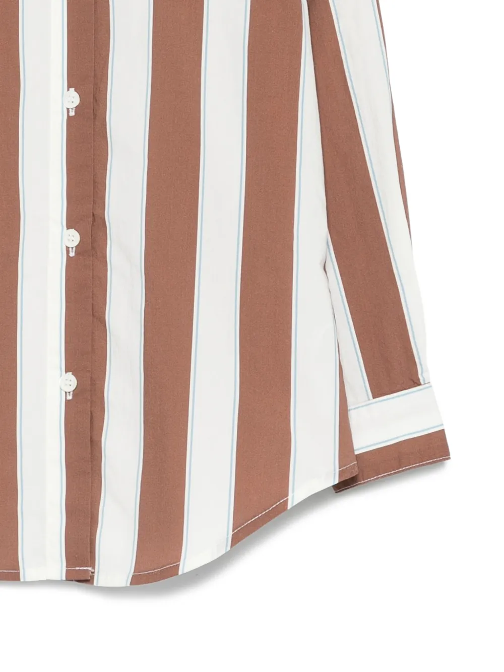  Mc2 Saint Barth Kids Camisa Con Logo Bordado - Marrón 