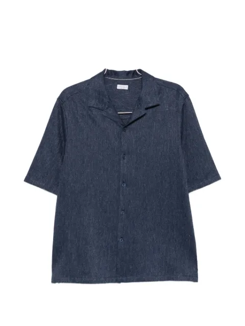 Brunello Cucinelli short-sleeve camp-collar shirt