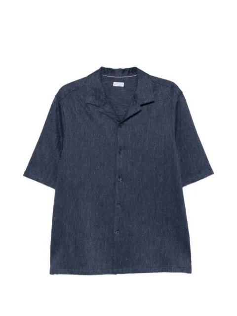 Brunello Cucinelli short-sleeve camp-collar shirt