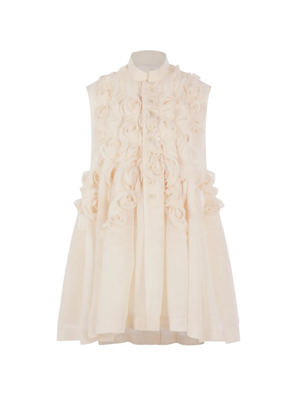 Comme des Garçons TAO floral-appliqué sleeveless dress - Toni neutri