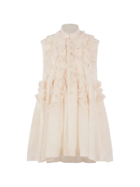 Comme des Garçons TAO vestido sin mangas con apliques florales