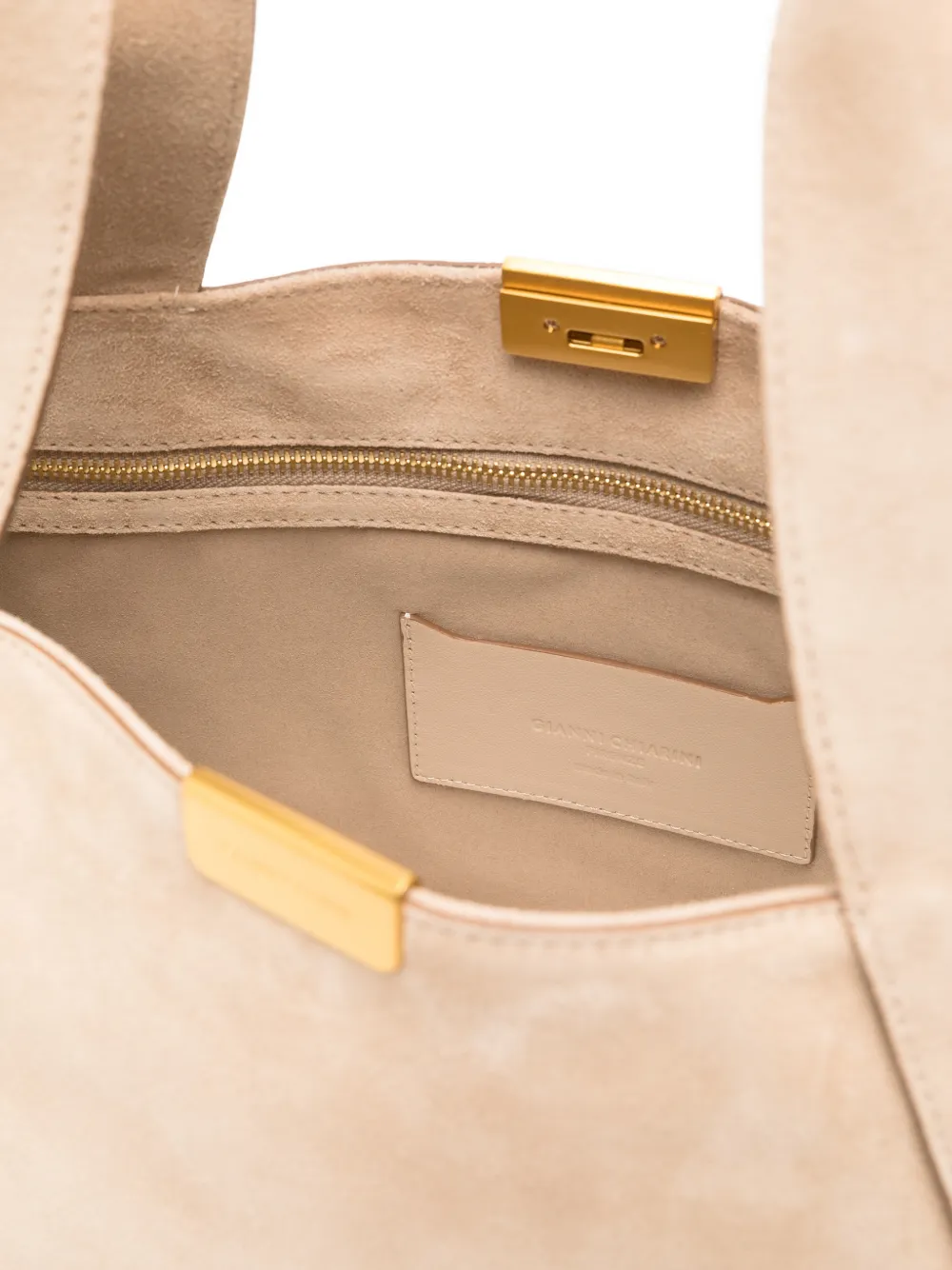 GIANNI CHIARINI Vivi suède shopper Beige