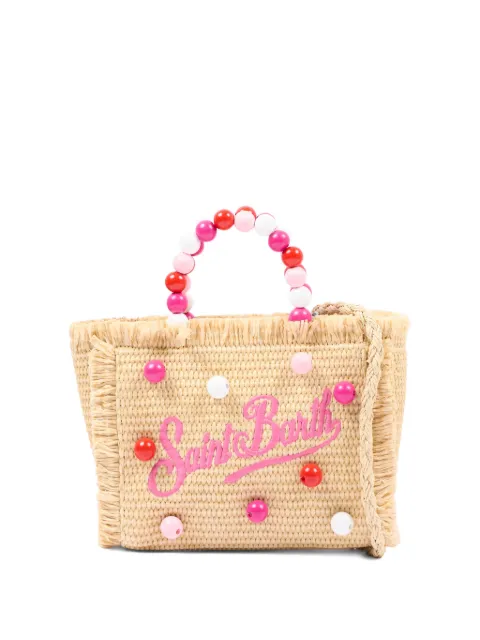 MC2 Saint Barth Kids beaded straw bag