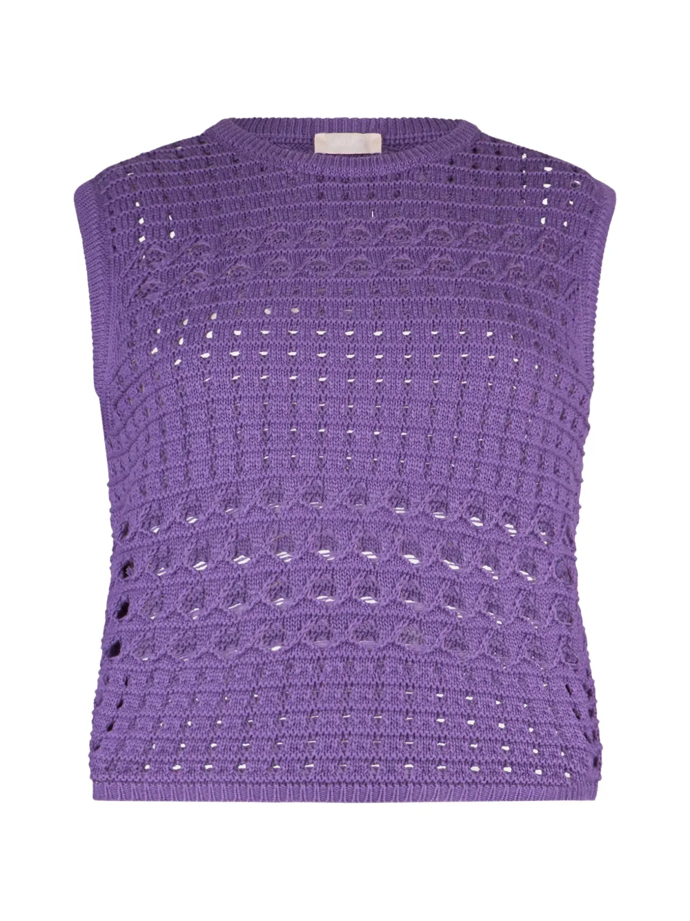 LIU JO crochet round-neck jumper - Violett