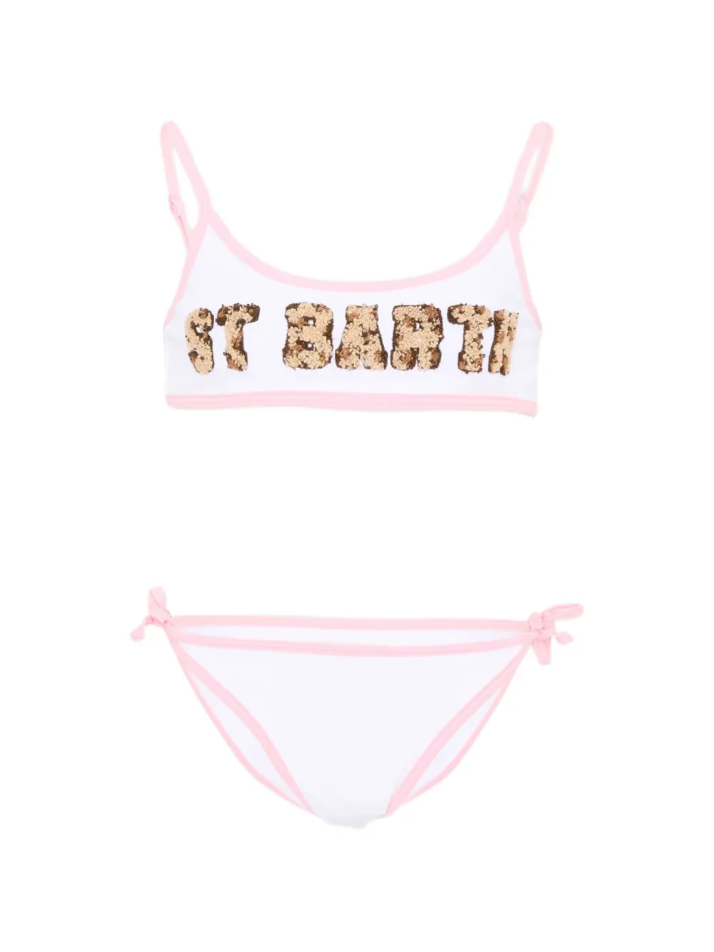 MC2 Saint Barth Kids lettering bikini - Bianco