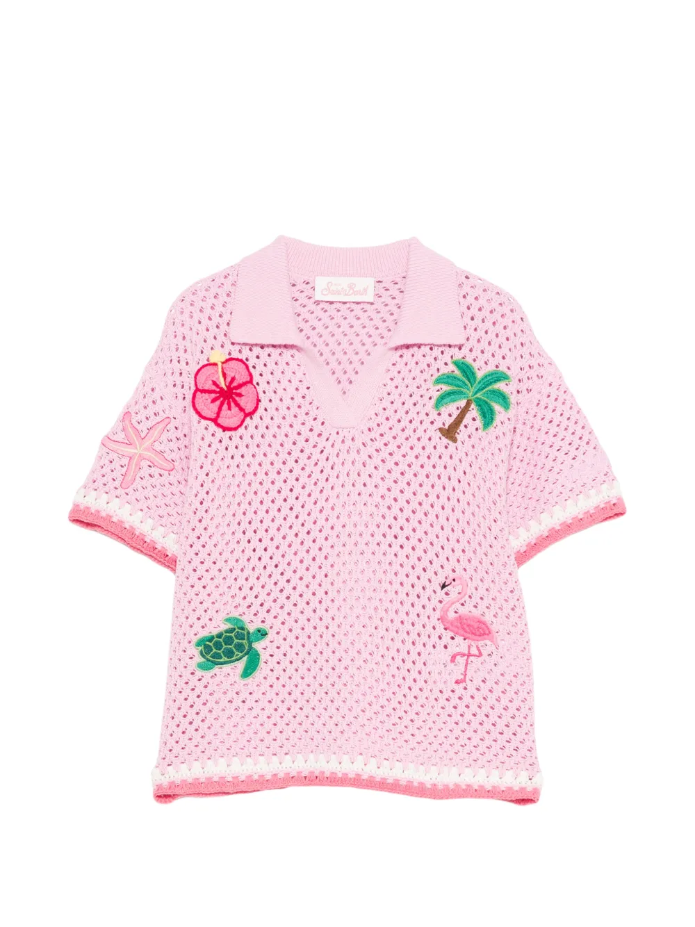 MC2 Saint Barth Kids V-neck top - Rosa