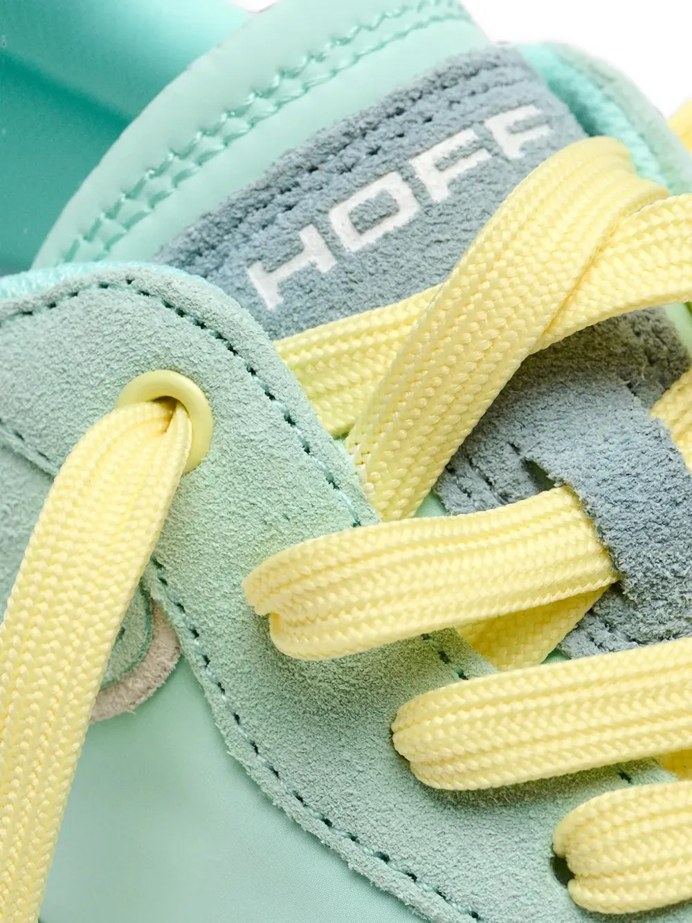 Hoff City Dopamine panelled suede-trim sneakers Groen
