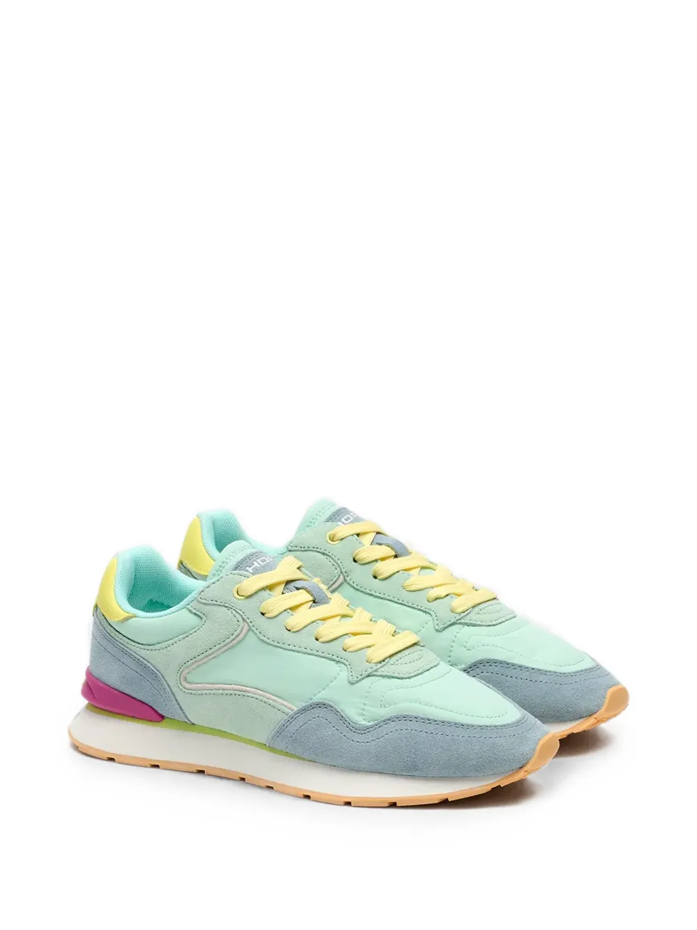 Hoff City Dopamine panelled suede-trim sneakers Groen