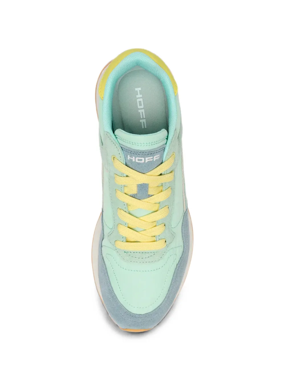 Hoff City Dopamine panelled suede-trim sneakers Groen