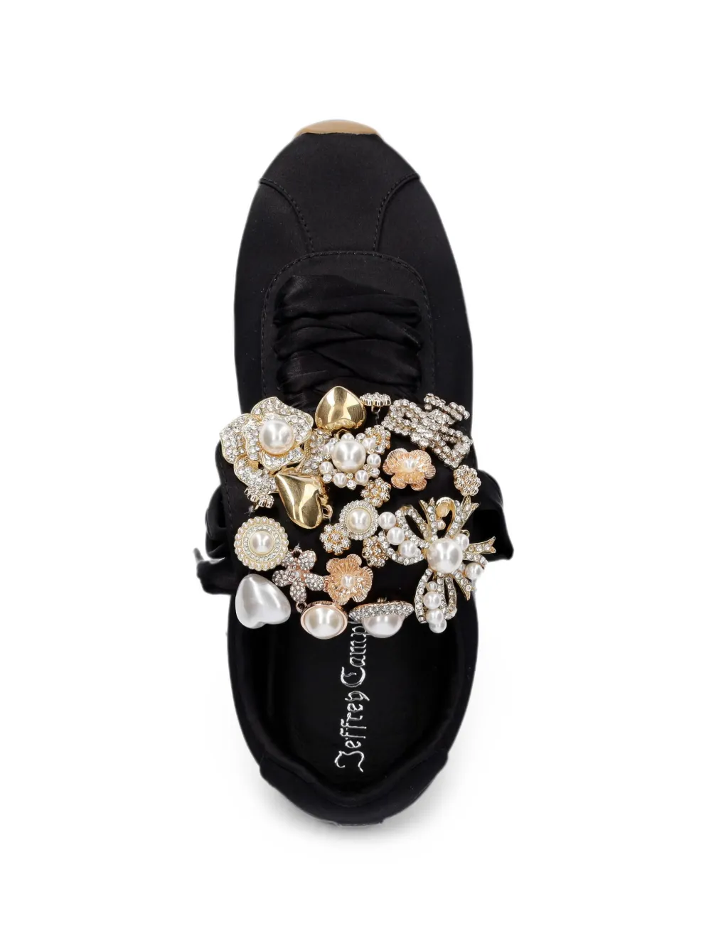 Jeffrey Campbell Shelter sneakers verfraaid met kristallen en imitatieparels Zwart