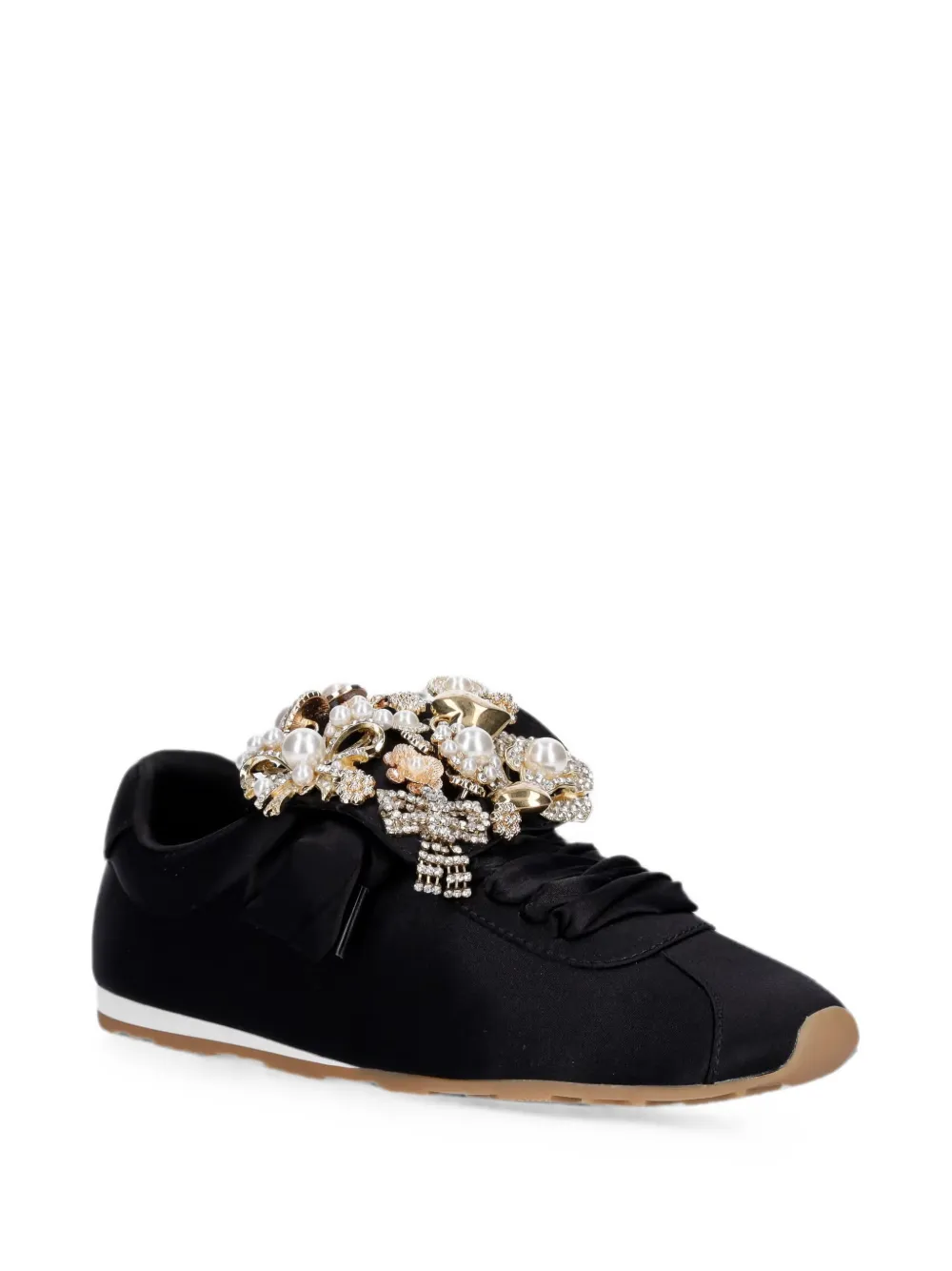 Jeffrey Campbell Shelter sneakers verfraaid met kristallen en imitatieparels Zwart