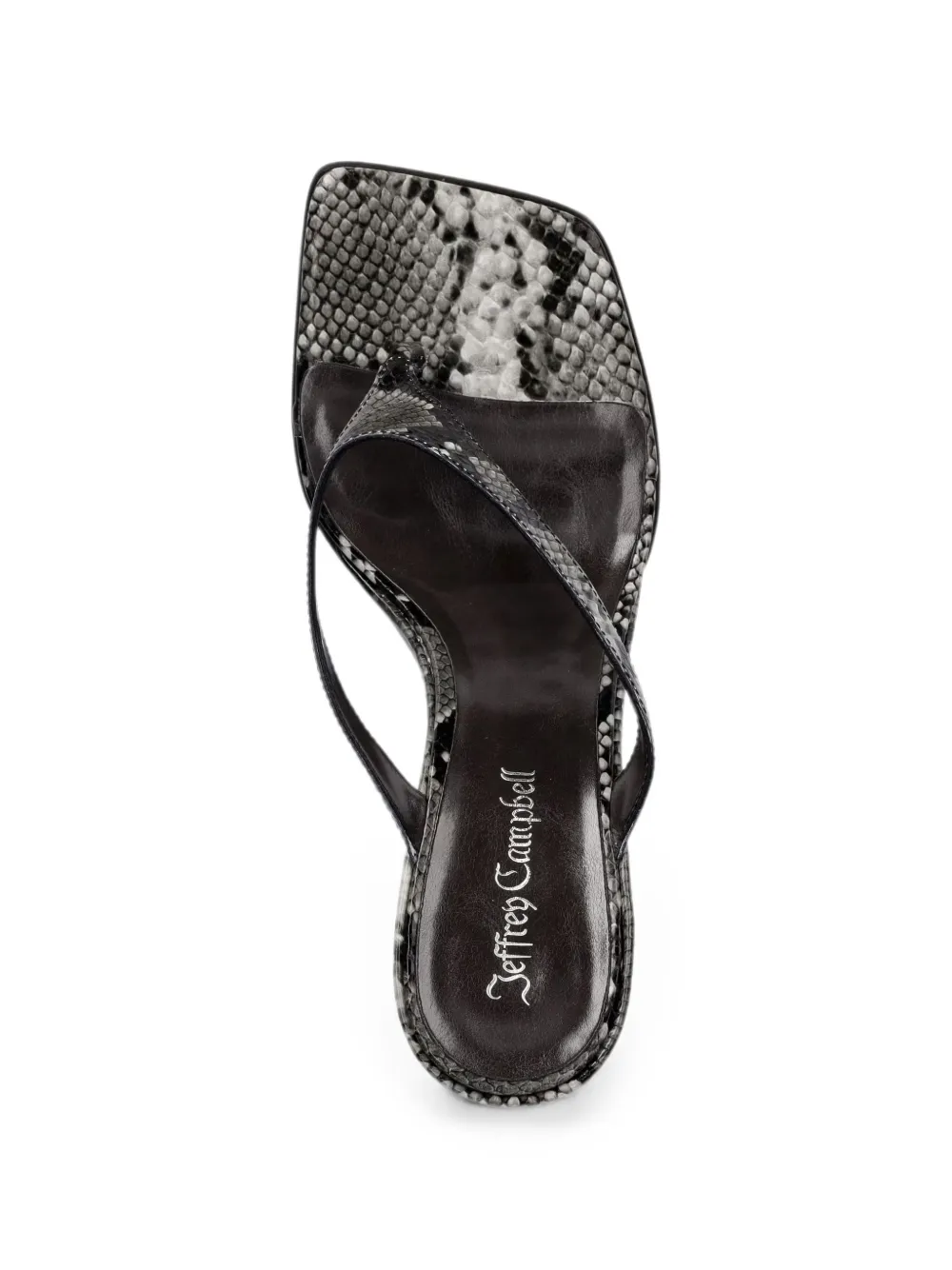 Jeffrey Campbell Romee snakeskin-effect wedge sandals Grijs