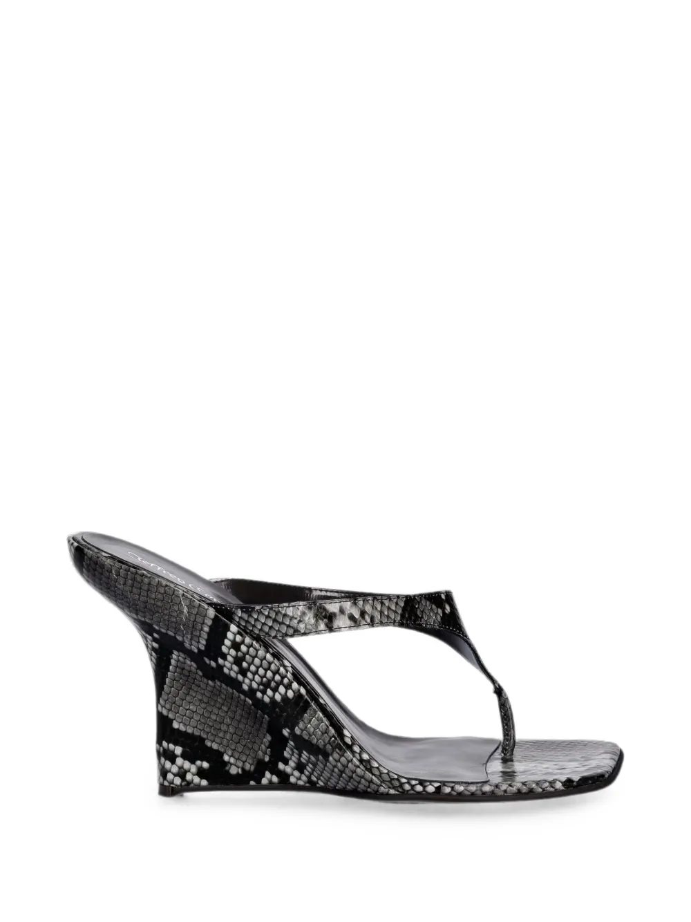 Jeffrey Campbell Romee Snakeskin-effect Wedge Sandals In Animal Print
